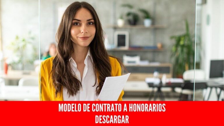 Modelo de contrato a honorarios descargar